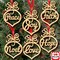 6 Pcs Christmas Decorations Wooden Ornament Xmas Tree Hanging Pendant Ornament